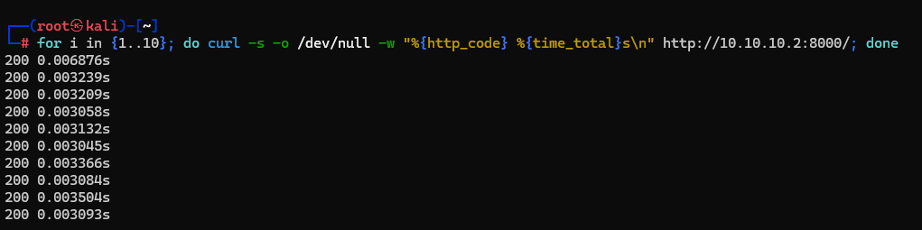 Десять відповідей HTTP 200 після вимкнення одного proxy backend.